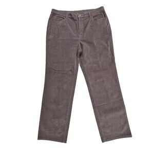 Talbots Stretch Plush Corduroy Pants Pastel Plum Fancy Pockets Sz 16 NWOT